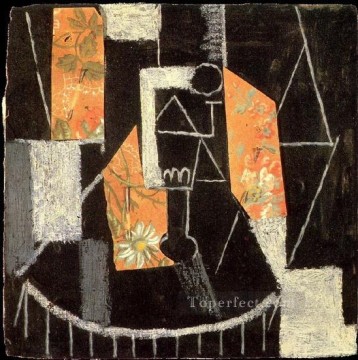 パブロ・ピカソ Painting - 台座テーブル上のガラス 1913年 パブロ・ピカソ